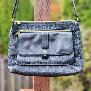 Fossil Kinley Black Leather Crossbody Purse